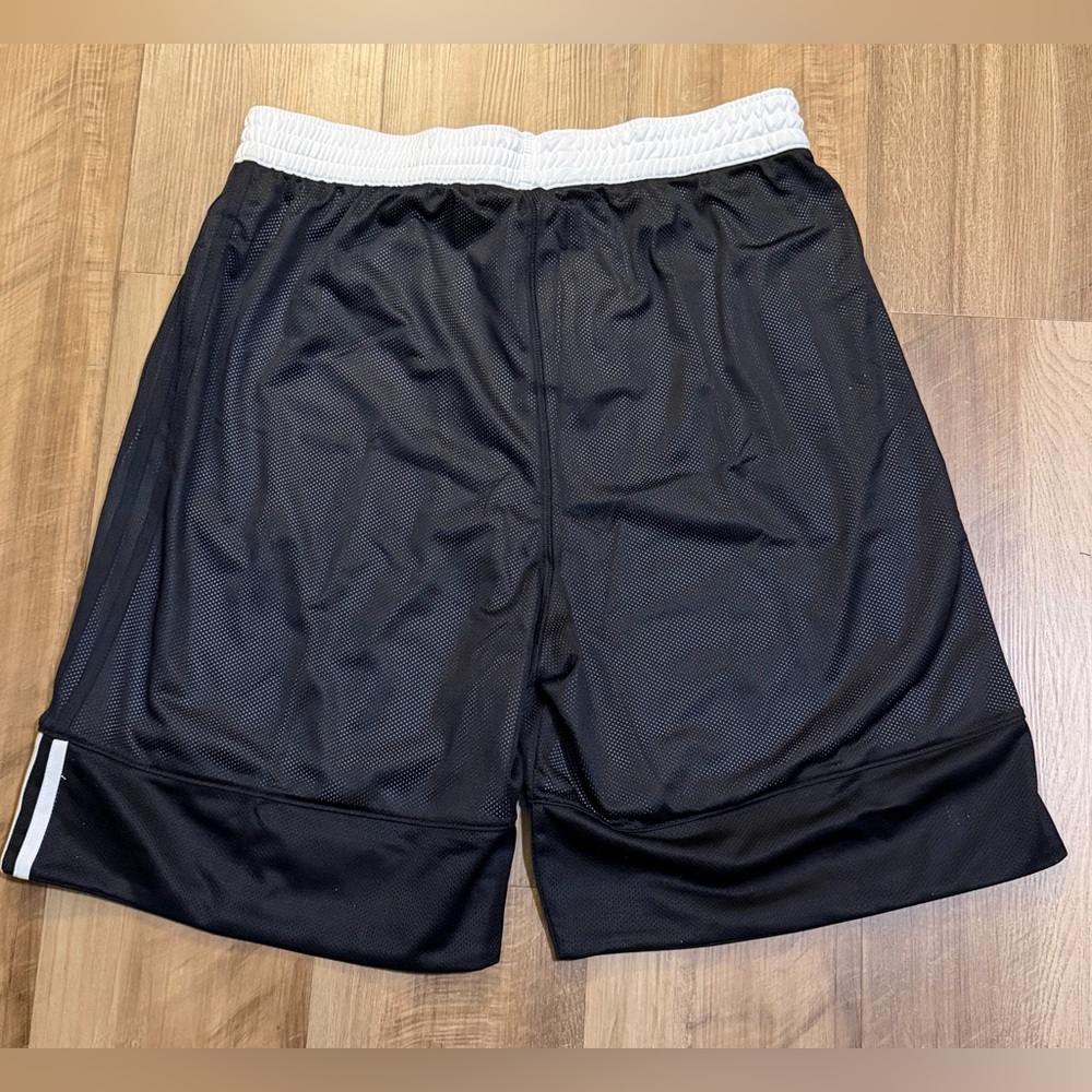 Adidas Men's Black and White Athletic Shorts - Picture 5 of 6